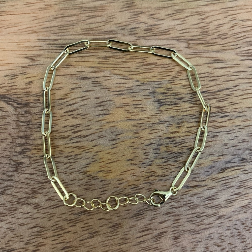 Gold PaperClip Chain Bracelet
